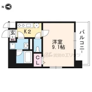 アルモニー花屋町【5階】の間取り