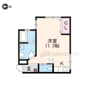 鴨戸ハイツ【3-C号室】の間取り