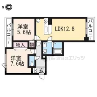 アリスティオ大宅【303号室】の間取り