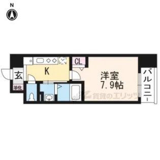 フォレスト西大路五条【8階】の間取り