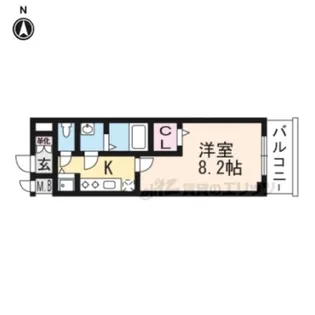 ベラジオ京都一乗寺【2階】の間取り