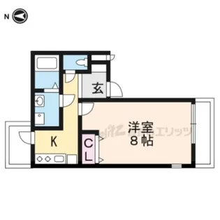 伏水館【201号室】の間取り