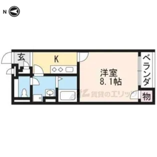 クレイノアローウェアハウス【102号室】の間取り