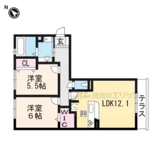 アルタ青地ビュー【1階】の間取り