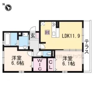 アルタ青地ビュー【1階】の間取り