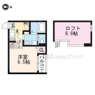 ハーモニーテラス東野八反畑町【2階】の間取り