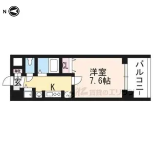 プレサンス二条城北聚楽【6階】の間取り