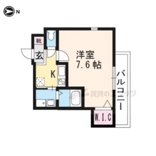 グランディール京大御蔭【207号室】の間取り
