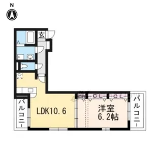 「ボヌール・シャンブルⅤ」【3階】の間取り