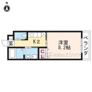 クレアーレ丹波橋【3階】の間取り
