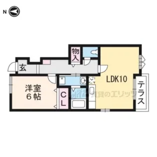 ミニヨンフィオーレ【102号室】の間取り