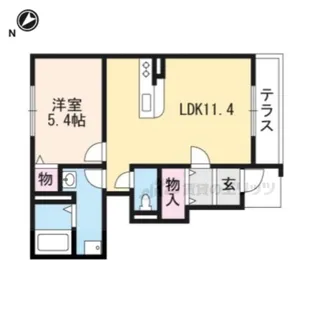 コンフィアンス【102号室】の間取り
