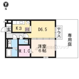 1DKの間取り画像