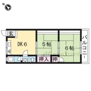 林マンション【2-3号室】の間取り