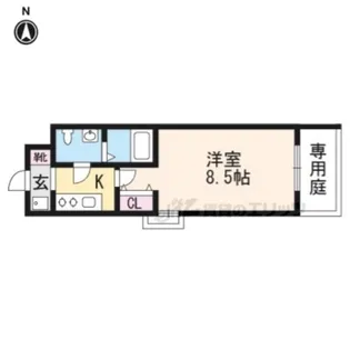 ルーチェ桃山【1階】の間取り