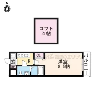 ルーチェ桃山【3階】の間取り