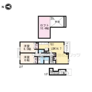 ブルグランジェ伏見稲荷【206号室】の間取り