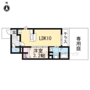 クラール寺田【1階】の間取り