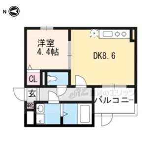 ブリリアント【203号室】の間取り