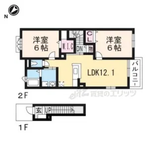 モルトベーネⅡ【2階】の間取り