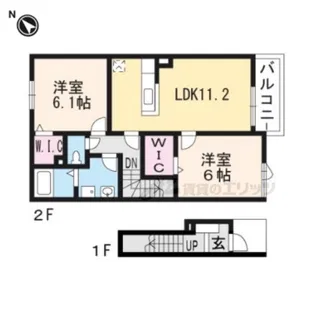 まほろばハイツⅡ【2階】の間取り