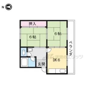 栗東グリーンハイツ2号棟【5階】の間取り