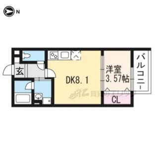 グランツ京都花園【301号室】の間取り