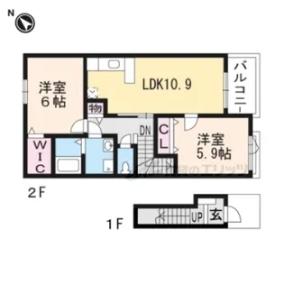 レインボー ツ【2階】の間取り