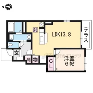 セイバリー上条【101号室】の間取り