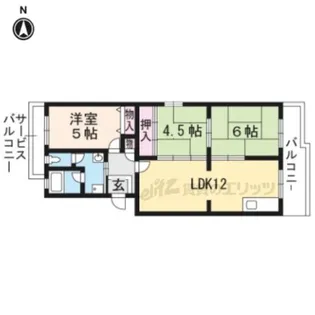 セレッソ甲西B号館【305号室】の間取り