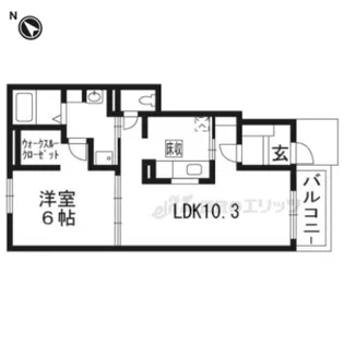 ベレッツァ三室戸【1階】の間取り