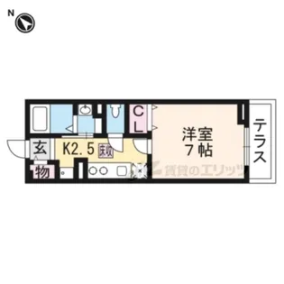 ボン・リヴィエール【1階】の間取り