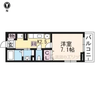 ウエストビレッジ?【2階】の間取り