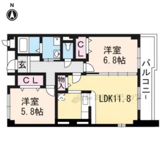 グランジュテ【2階】の間取り