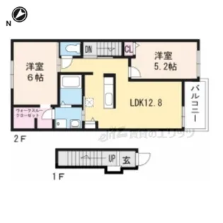 ルピコン中小森【2階】の間取り