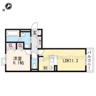 トワ・エ・モア【1階】の間取り