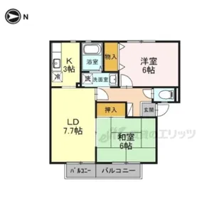 ファミール州見 D棟【2階】の間取り