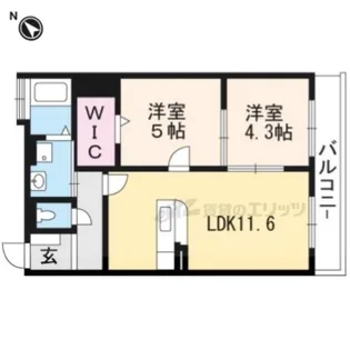 グランディアス【1階】の間取り