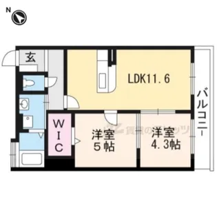 グランディアス【5階】の間取り