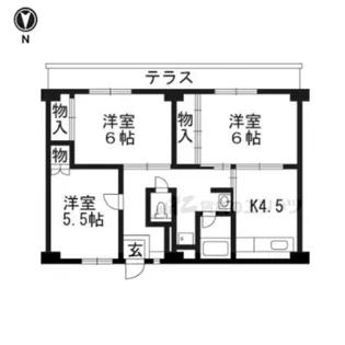 ビレッジハウス城陽2号棟【404号室】の間取り