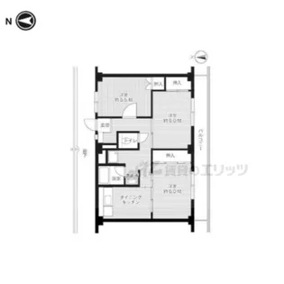 ビレッジハウス城陽4号棟【403号室】の間取り