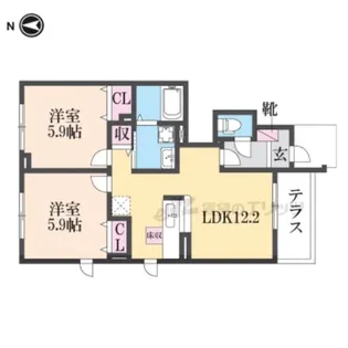 サン フォレスト【1階】の間取り