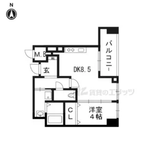 フェリオ千都【101号室】の間取り