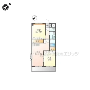 メゾン水無月【206号室】の間取り