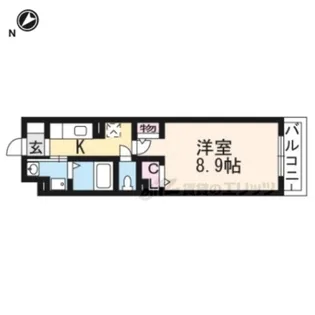 1Kの間取り画像