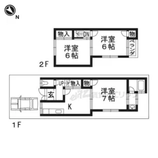 京都府京都市北区上賀茂中ノ坂町【一戸建】の間取り