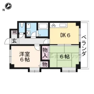 ロ・ベルメゾン【202号室】の間取り