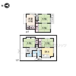 京都府城陽市寺田大畔【一戸建】の間取り