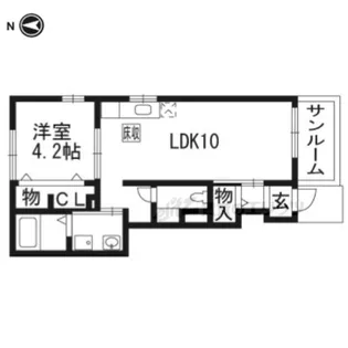 チェリーブラッサム【107号室】の間取り