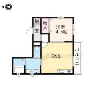 エルメゾン桂【202号室】の間取り